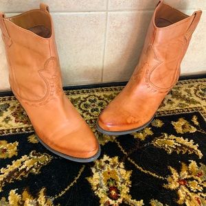 Franco Sarto “windows” leather booties
